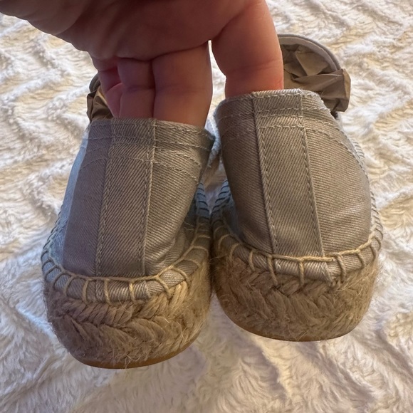 Soludos x Ceizer Gray Chambray Embroidered Let's Fly Away Espadrilles Size 9 - Picture 4 of 11